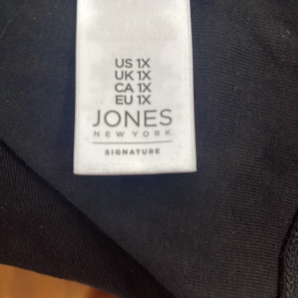 NWT Jones New York black shirt. Size 1X - Picture 6 of 7